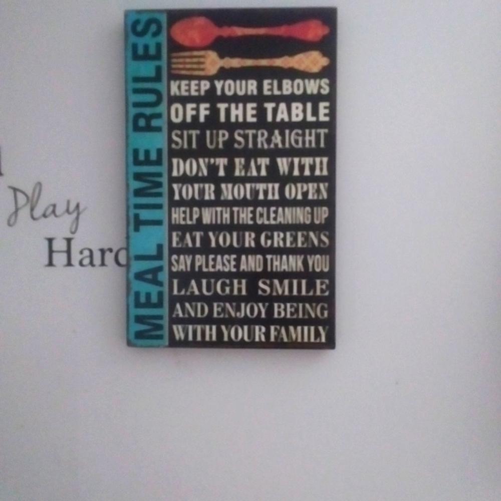 Meal Time Rules wall decor by JoAnne